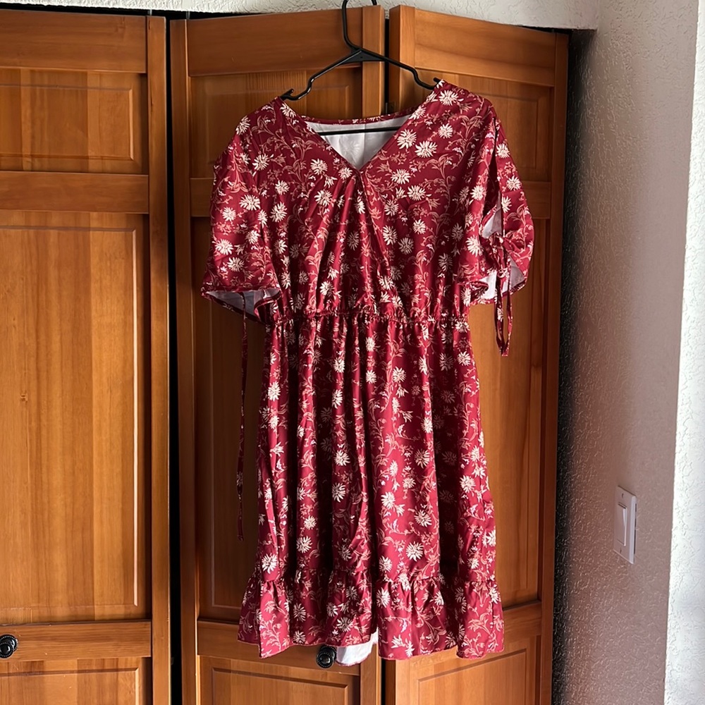 red summer dress, never worn